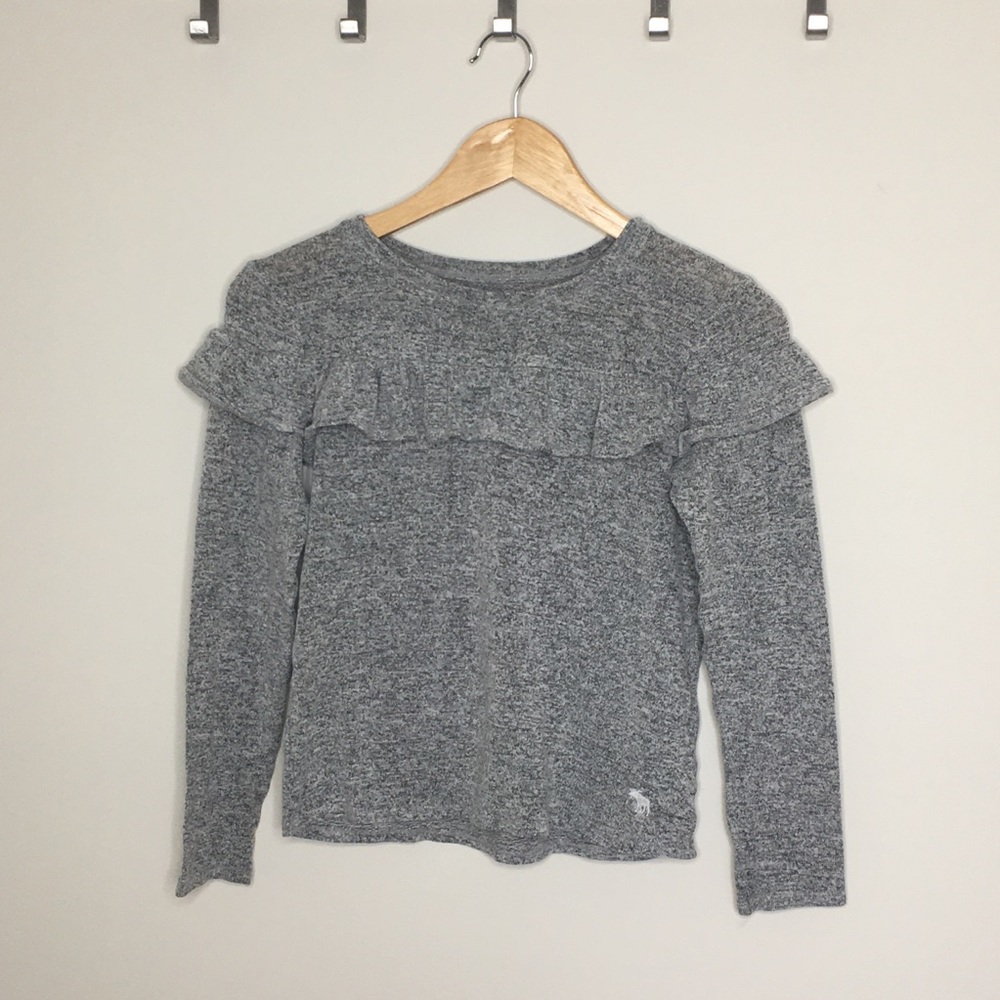 girls Abercrombie ruffle long sleeve shirt